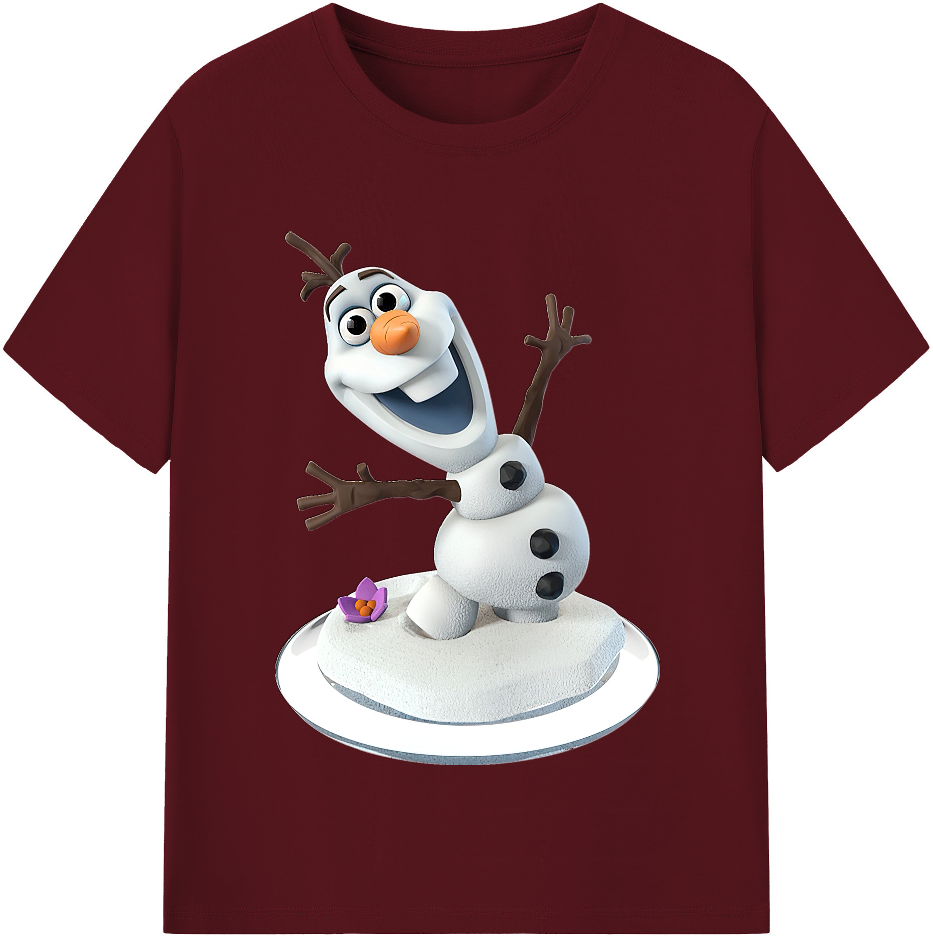 （画像用） アナと雪の女王 アンナ エルサ Frozen Anna Elsa 綿100％半袖Tシャツ（フロントプリント）